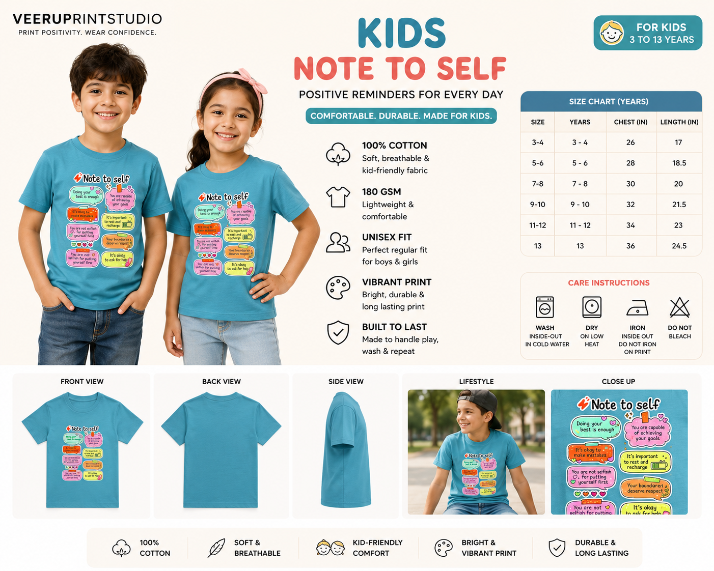 Boy's Crew Neck T-Shirt